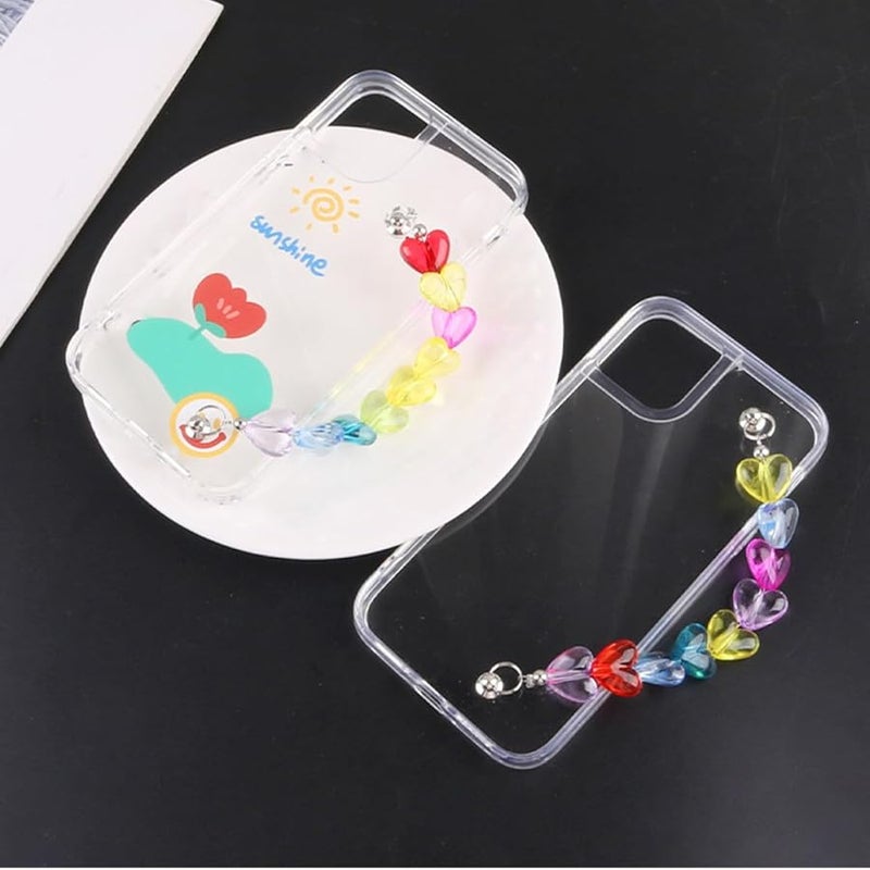 FRCOLOR Pink Heart Phone Case with Strap Lightweight Portable for Women - Image 5